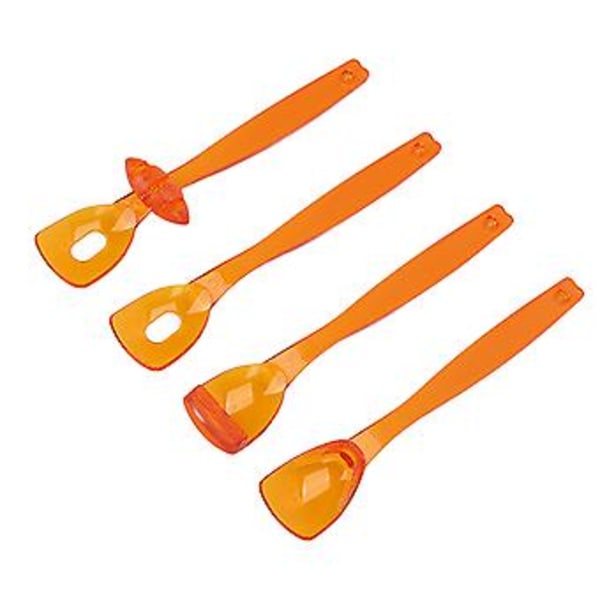 4 st Tungmuskeltränare Portabel Oral Läppmuskeltränare Återhämtningsverktyg för Dysartri (Orange)