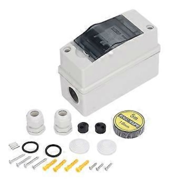 Brytare 2P 16A IP65 Vattentät PV Solcell Frånkopplingsbrytare med Distributionsbox DC 12-400V AC 90-400V