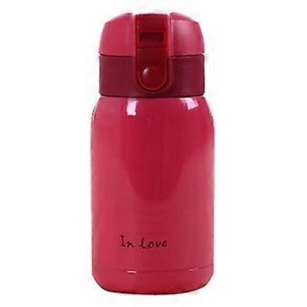 Mini Rostfri Stål Stor Mage Flaska (rosröd) 200ml