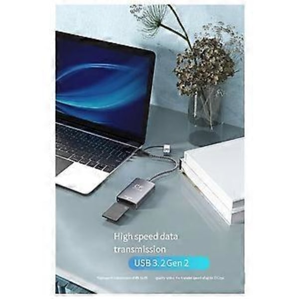 2 i 1 Express Typ B SD-kortläsare Express-kortläsare Typ B Adapter USB 3.2 10Gbps Portabel Express-läsare