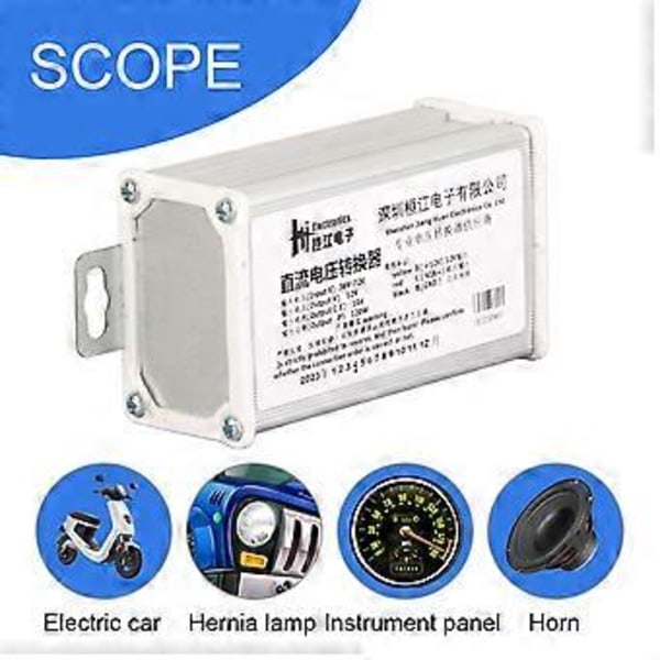 DC 36V72V till 12V 10A 120W Konverter Adapter Transformator för Elektrisk Scooter