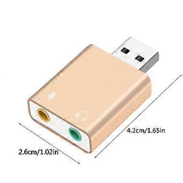Ekstern 7.1 USB 3D Surround Lydkort/Audio Boks Hodetelefon- og Mikrofoninngang