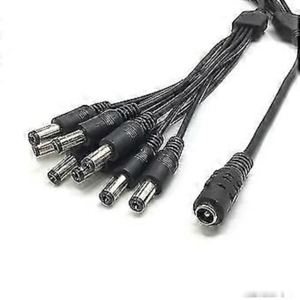 Hmwy-dc 12v 1 Hona 8 Hane Y Splitter Kabel 5.5*2.1mm Hona Hane Förlängningssladd För CCTV Kamera