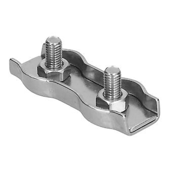 Wire Rope Clips Rustfrie stålkabelklemmer Enkelt grep Kaliper Duplex Låseanordning 10 stk M6
