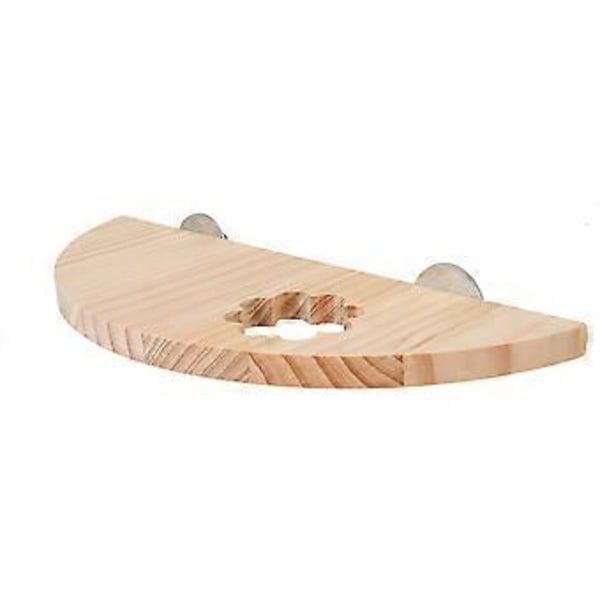 Træ Kæledyr Hamster Mus Chinchilla Bur Legetøj Stand Platform Vippe Pedal (Hul Halvcirkel)