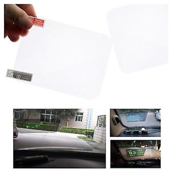 Up Display Hud Beskyttelsesskærm Transparent 15*13cm