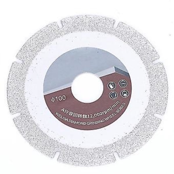 100 mm 60 Mesh Diamant Savblad Skære Slibeskive til Keramiske Fliser Marmor Sten