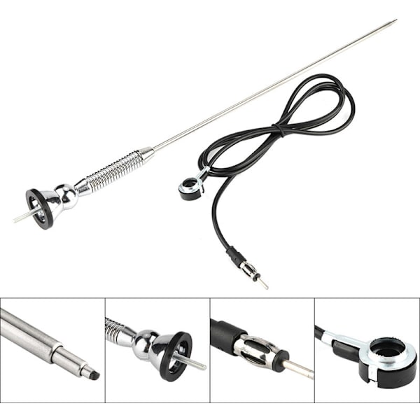 18,5\" Universell Biltak Antenne AM/FM Radio Antenne 180° Svingbar