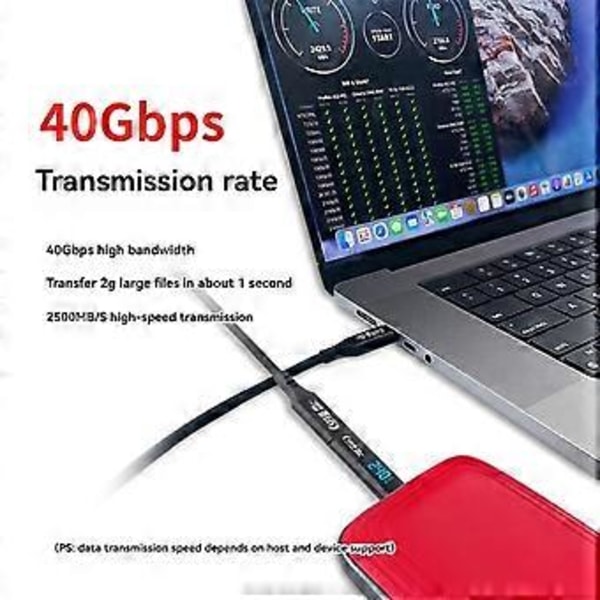 USB C OTG -sovitin Type C - USB Type-C 40Gbps 240W Digitaalinen näyttö OTG -sovitin Tiedonsiirtoadapteri Harmaa