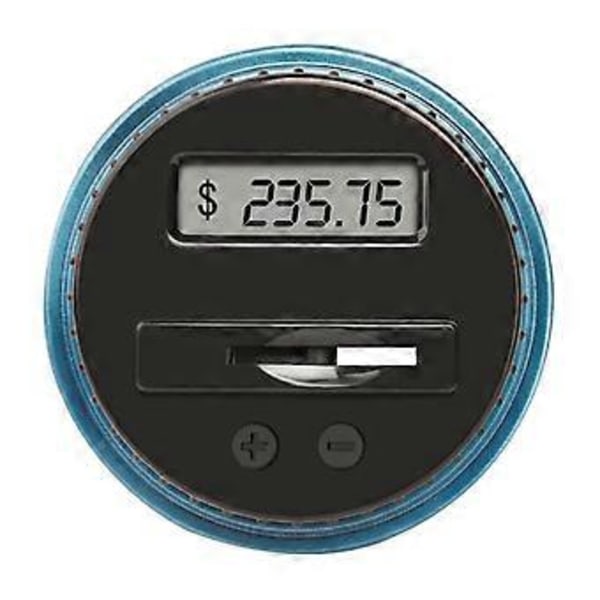 1 stk. sparegris pengekasse krukke 1,8L tæller elektronisk digital LCD tælle mynt pengekasse mønt opbevaringsboks krukke, B