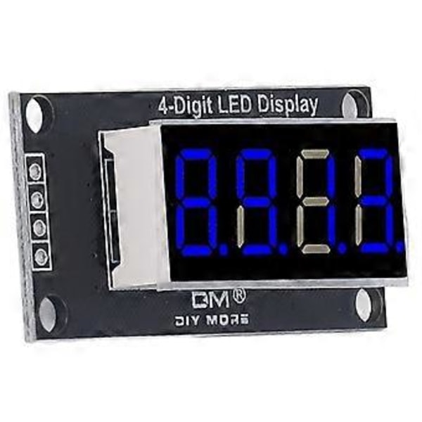 4-cifret rør LED 7-segment display TM1637 driver digitalt optoelektronisk modul blå 0,36in