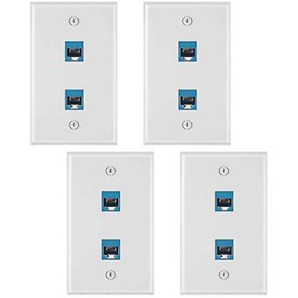 4 Stycken 2 Portars Etet-platta, Rj45 Cat6 Hona Till Hona