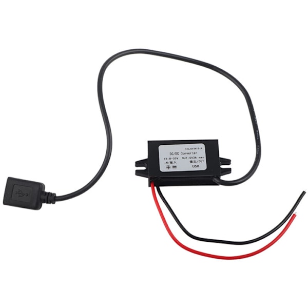 1 kpl DC-DC-alennusadapteri 12V/24V - USB 5V 3A -muunnin, säädin, kaapeli