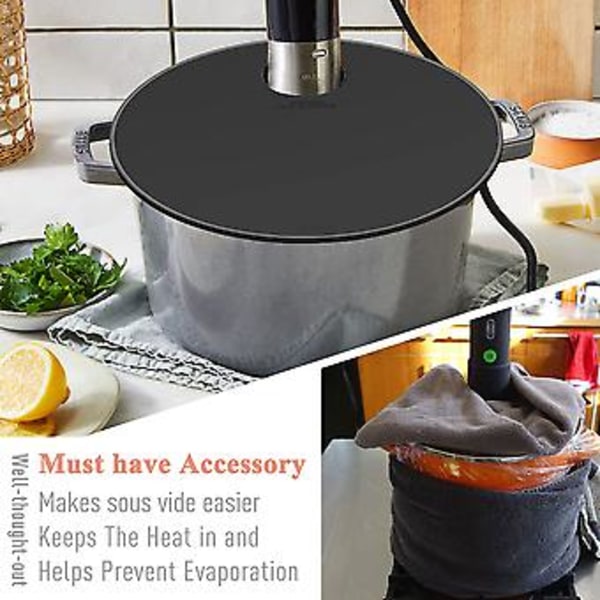 Sous Vide Lokk for Matlaging Silikon Sous Vide Lokk for Gryter