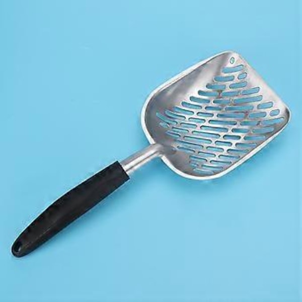 Kattströskopa i aluminiumlegering Siktspade Ihålig Hundvalp Avfallshållare (Svart)