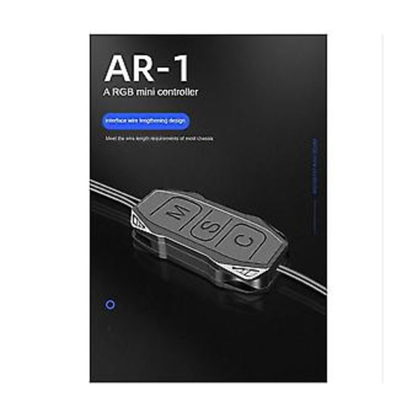 Argb Mini -ohjain pitkällä kaapelilla, laaja yhteensopivuus, 5 V 3-nastainen SATA-virtalähteeseen, RGB-synkronointi
