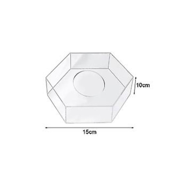 Akryl Tårtbricka Hexagonal Tårtfat DIY Tårtbotten Klar Tårta D