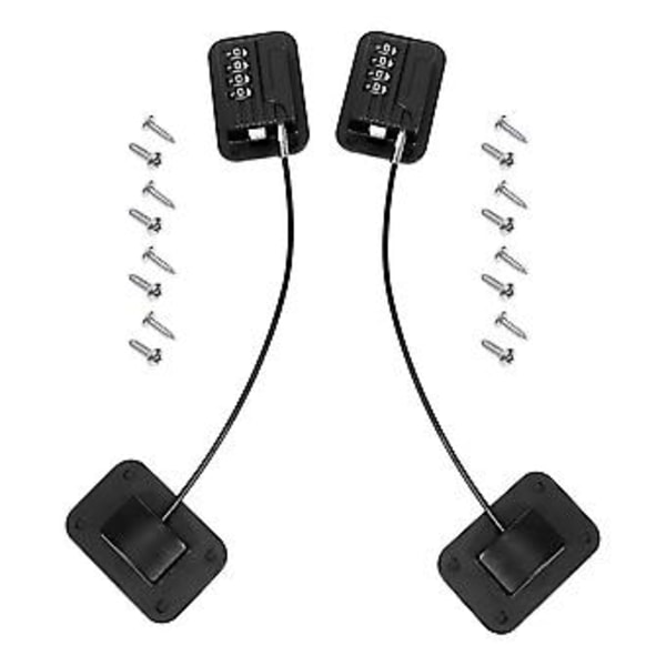 2-pack Kylskåpslås Kombinationskodat, kylskåpslås för barnsäkerhet, barnsäkerhetsskåp Fönster L