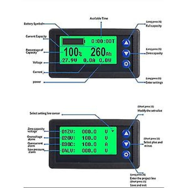 Mon Coulomb Meter 8-100v 100a