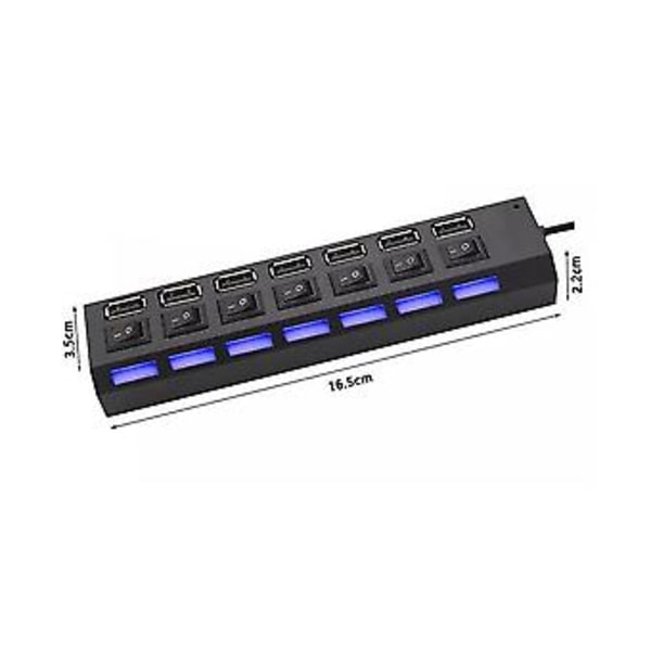 Usb Hub 2.0 Usb Jakaja Hub Adapteri Usb Useita Portteja Adapteri S Lisätarvikkeilla