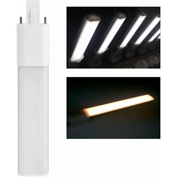 6W 2 Pin Compact Tube Fluorescent Lamp, G23 Fluorescent Lamp Horizontal Tube Base, 6000K(White G23)