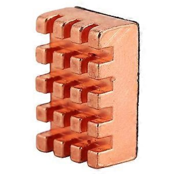 10 stk. P15x5x10 Messing Køleplade med Termisk Klæbende Tape CPU Køleplader Kølefinne