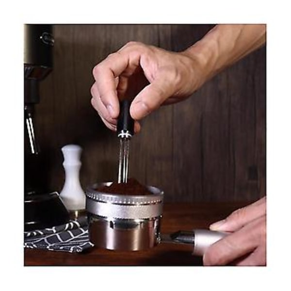 Espresso Kaffe Rører Portabelt Espresso Distribusjonsverktøy Kaffe Røreverktøy Triangel Svart