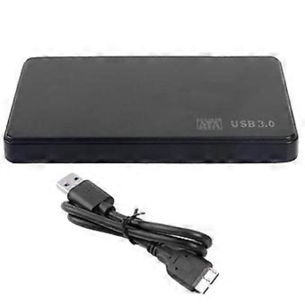 2.5\" SATA til USB 3.0 Solid State Kabinet Mobil Harddisk Kassette med USB3.0/2.0 Kabel til HDD SSD Ekstern Lagring