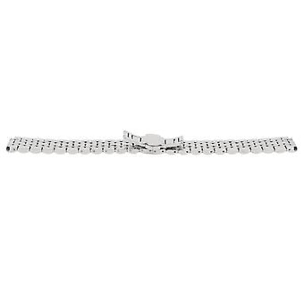 Armbandsur i rostfritt stål Herr Dam Ersättningsarmband Polerat Klockarmband med fjärilslås Tillbehör 1,4 cm