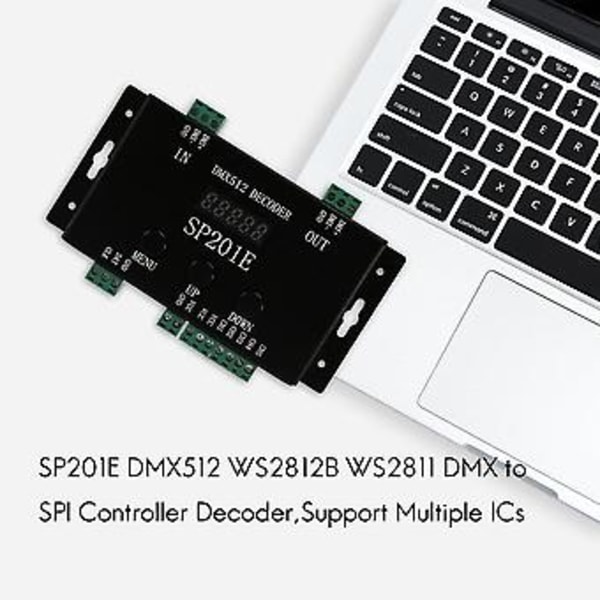 Sp201e Dmx512 Ws2812b Ws2811 Till Spi Kontroller Dekoder, Stödjer Flera ICs