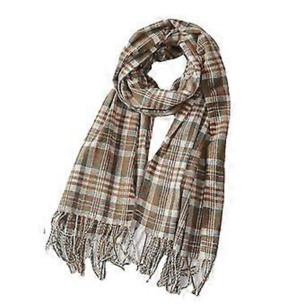 Varmt Vinter Tartan Rutete Mykt Skjerf Klassisk Kashmir Sjal