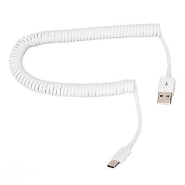 Kierretty latauskaapeli Type C - USB 2.0 uros 480Mbps nopea tiedonsiirtokaapeli matkapuhelimelle 3m