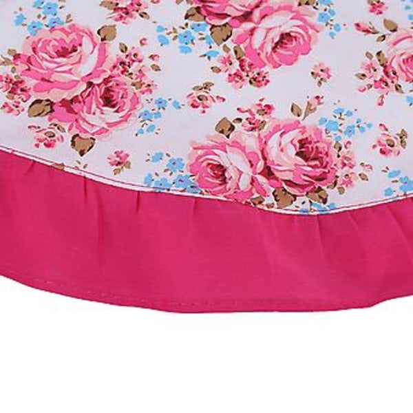 Dam Hem Kök Kock Bib Rosblomma Stil Rosett Ficka Spets Förkläde Klänning X
