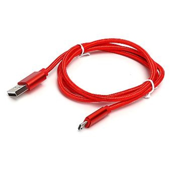 Flettet USB-kabel 1M Kraftig Flettet USB-ladekabel Data Sync-kabel Bemerkelsesverdig Klarhet