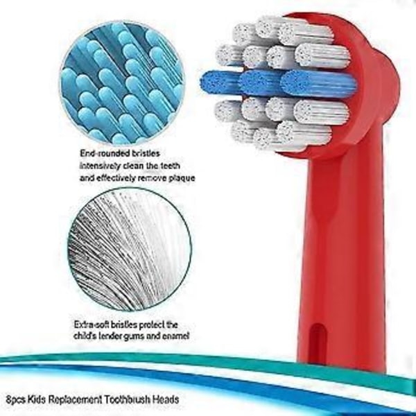 4 kpl/setti Lasten sähköhammasharja Pehmeät harjakset ja pienet päät Vaihtopäät Oral B sähköhammasharjalle