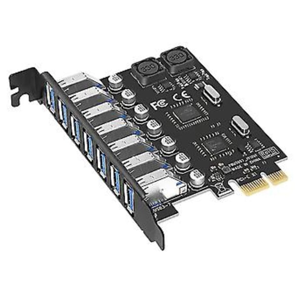 7 Porte USB 3.0 PCI Adapter USB Expans, PCIe Riser til PC, Linux / Xp/ 7/