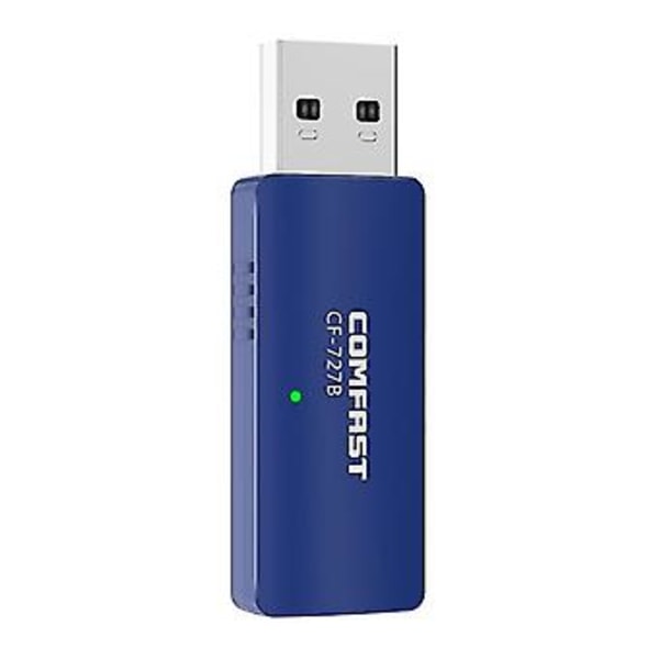 Wifi-adapter 1300mbps 5g+2.4ghz Dubbel Tooth 4.2 Usb Trådlös För Dator Blu