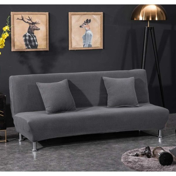 Click Clack Canape Lit Cover Armless Sofa Cover Non-Slip Stretch Sofa Bed Cover 3 Seater Futon Cover