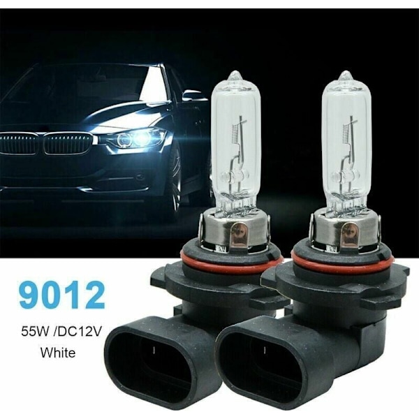 2 stk. 9012 HIR2 PX22D Bilforlygte 12V 55W Klar Halogen Projektor Pære Udskiftning, Tåge Lys DRL Pære..