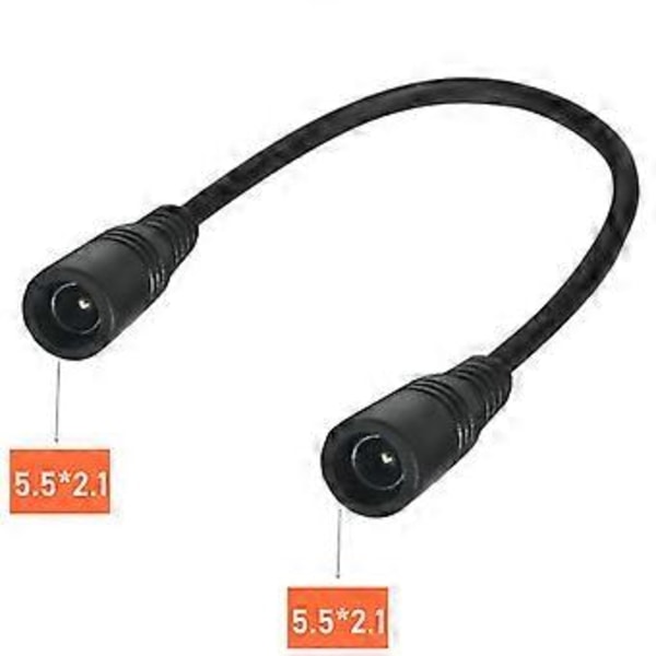 5,5 mm x 2,1 mm Hona till Hona Rund DC-sladd Strömförlängningskabel DC 12V Förlängningssladd för CCTV Säkerhetskamera 20 cm