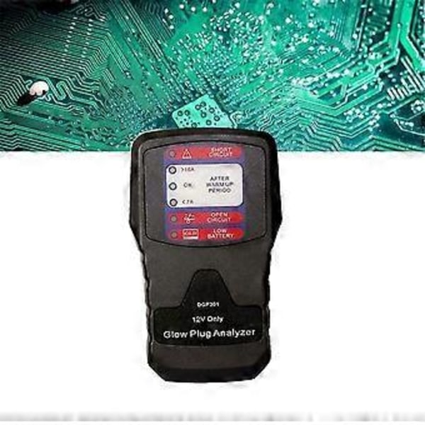 12V Automotive Gløderørsanalysator Gløderørstester LED Diagnostisk Værktøj Tester