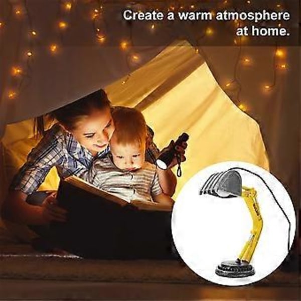 Grävmaskin Bordslampa Bygg Dekor Pojke LED Julbelysning Lampa Småbarn Kontor Alla Hjärtans Dag Present Lampa för Sovrum