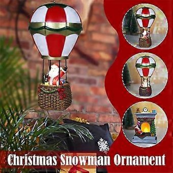Lysande Julgransprydnader Harts Husdekoration Tomte Varmluftsballong Miniatyr Juldekoration A