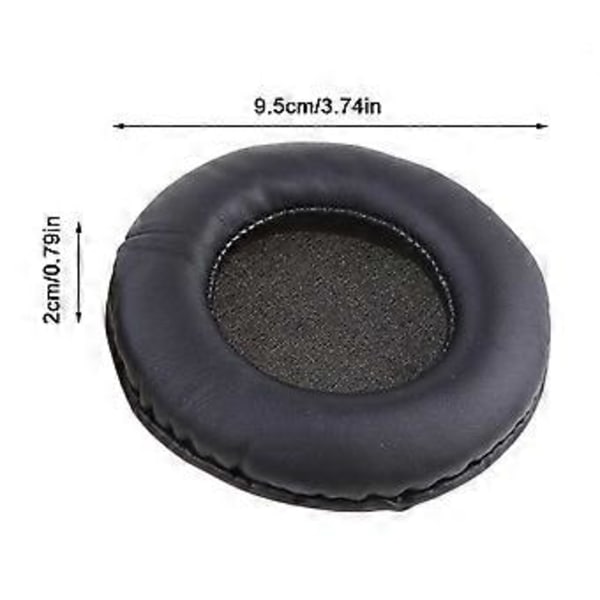 1 Par Öronkuddar Örngott Svart 1 Par Memory Foam Svart Ersättning för MDR-DS7000 RF6000 MA300 CD470