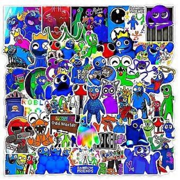 50 stk. Roblox Rainbow Friends Graffiti Klistremerker Dekaler For Skateboard Vannflaske Dekorering