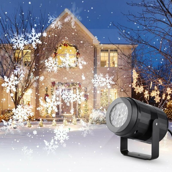 Snowflake Projector Lights, LED Indoor Christmas Projector Lighting Lamps with Dynamic Snowfall for Christmas Decoration, Party, Halloween, Birthday