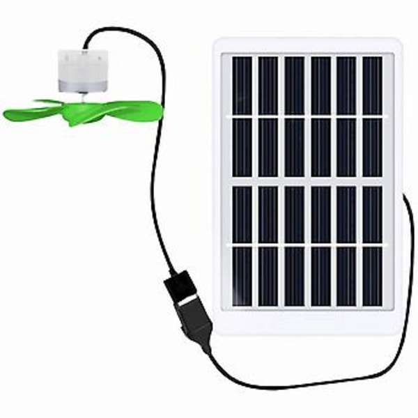 Solcelle USB Lille Loftventilator, Powerbank, Udendørs Ventilationsventilator til Sukkulenter, Kæledyrsplante, Lille Elektrisk Ventilator til Studerende, Ventilatorer & Køling