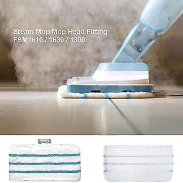 Förpackning med 5 tvättbara mikrofiberkuddar för ångmopp, ersättningsöverdrag kompatibelt med Fsm1616, Fsm1630