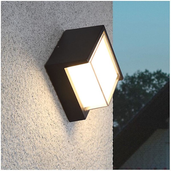 Vägglampa för inomhus/utomhus, 12W modern LED-vägglampa sovrum, IP65 vattentät