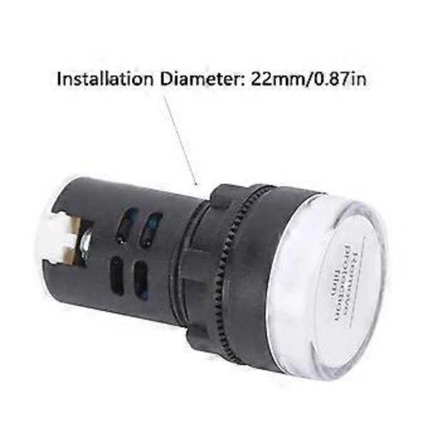 10 stk. AD1622DS LED Signallampe Hvid Høj Lysstyrke Indikator Udstyrstilbehør AC/DC24V